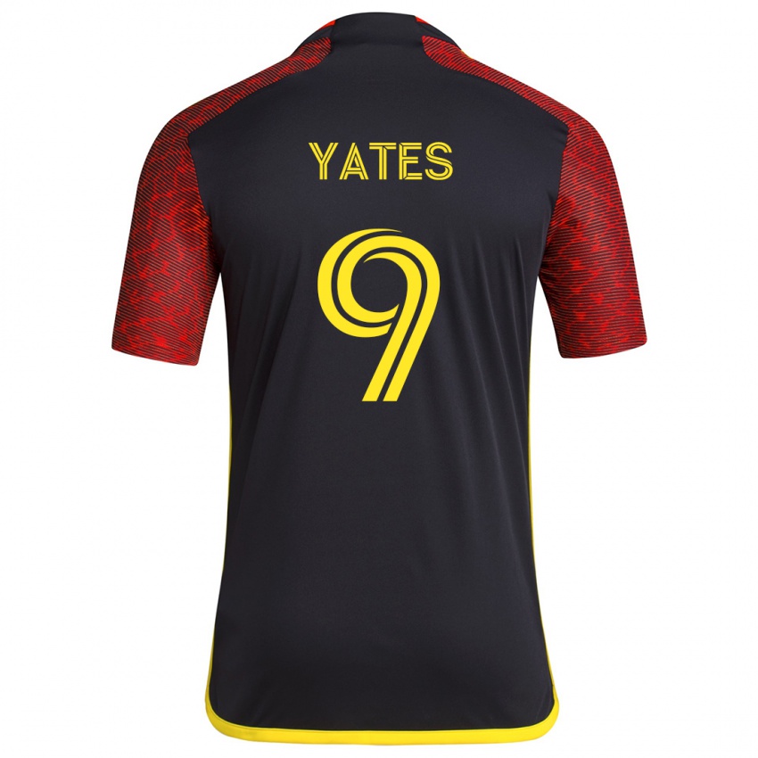 Niño Camiseta Summer Yates #9 Negro Rojo 2ª Equipación 2024/25 La Camisa México