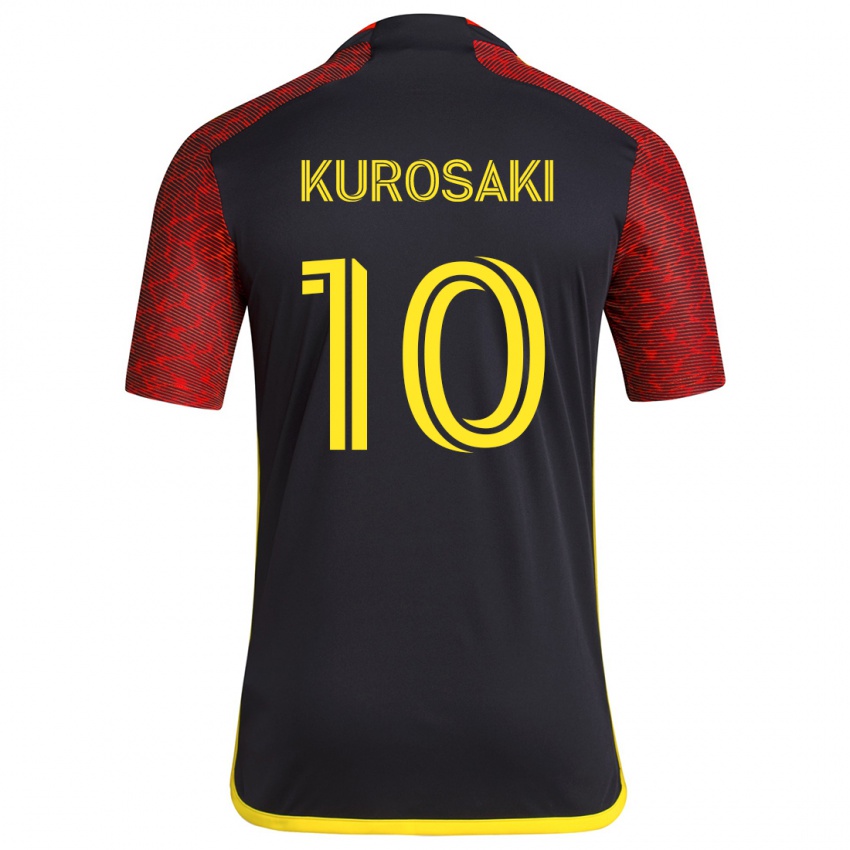 Niño Camiseta Yuuka Kurosaki #10 Negro Rojo 2ª Equipación 2024/25 La Camisa México