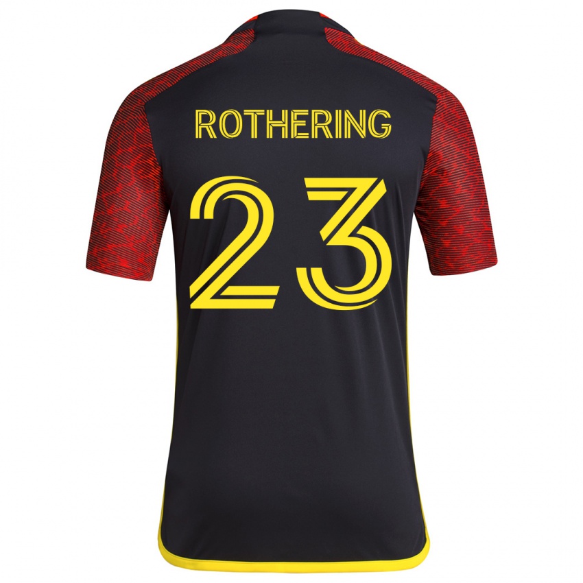 Niño Camiseta Holly Rothering #23 Negro Rojo 2ª Equipación 2024/25 La Camisa México