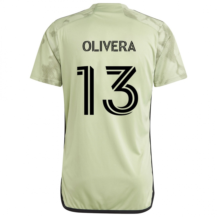 Niño Camiseta Cristian Olivera #13 Verde Claro 2ª Equipación 2024/25 La Camisa México