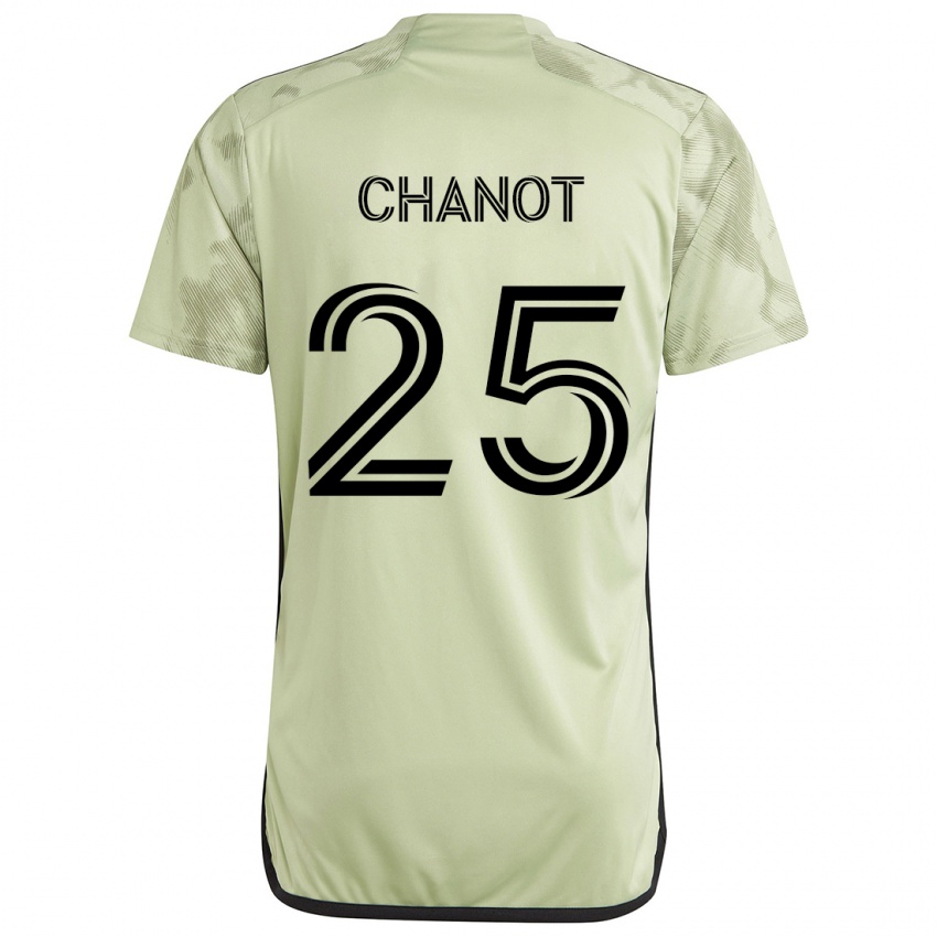 Niño Camiseta Maxime Chanot #25 Verde Claro 2ª Equipación 2024/25 La Camisa México