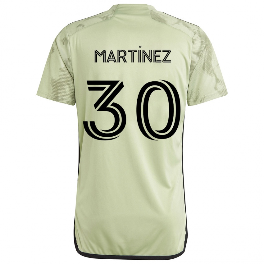 Niño Camiseta David Martínez #30 Verde Claro 2ª Equipación 2024/25 La Camisa México