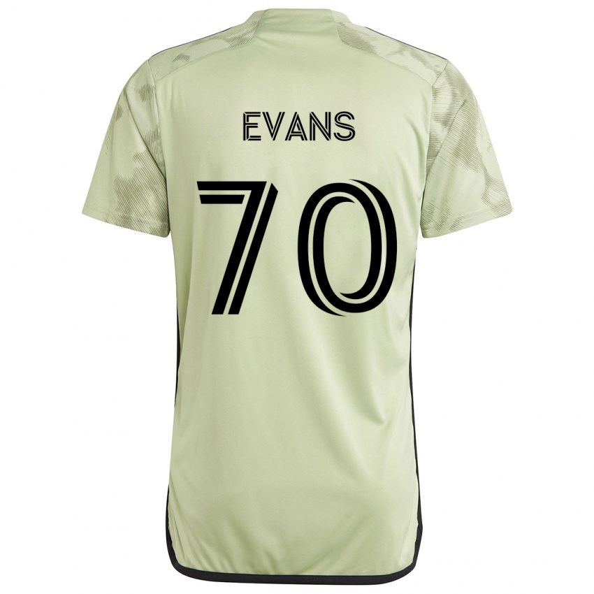 Niño Camiseta Matthew Evans #70 Verde Claro 2ª Equipación 2024/25 La Camisa México