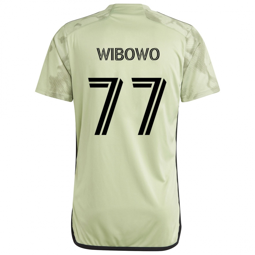 Niño Camiseta Adrian Wibowo #77 Verde Claro 2ª Equipación 2024/25 La Camisa México