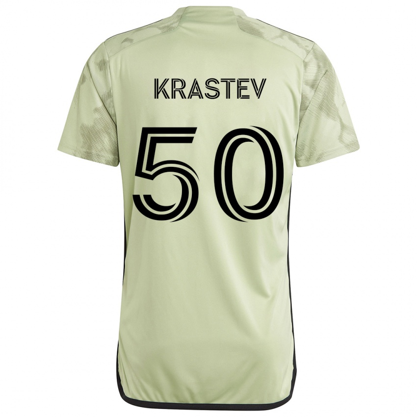 Niño Camiseta Filip Krastev #50 Verde Claro 2ª Equipación 2024/25 La Camisa México