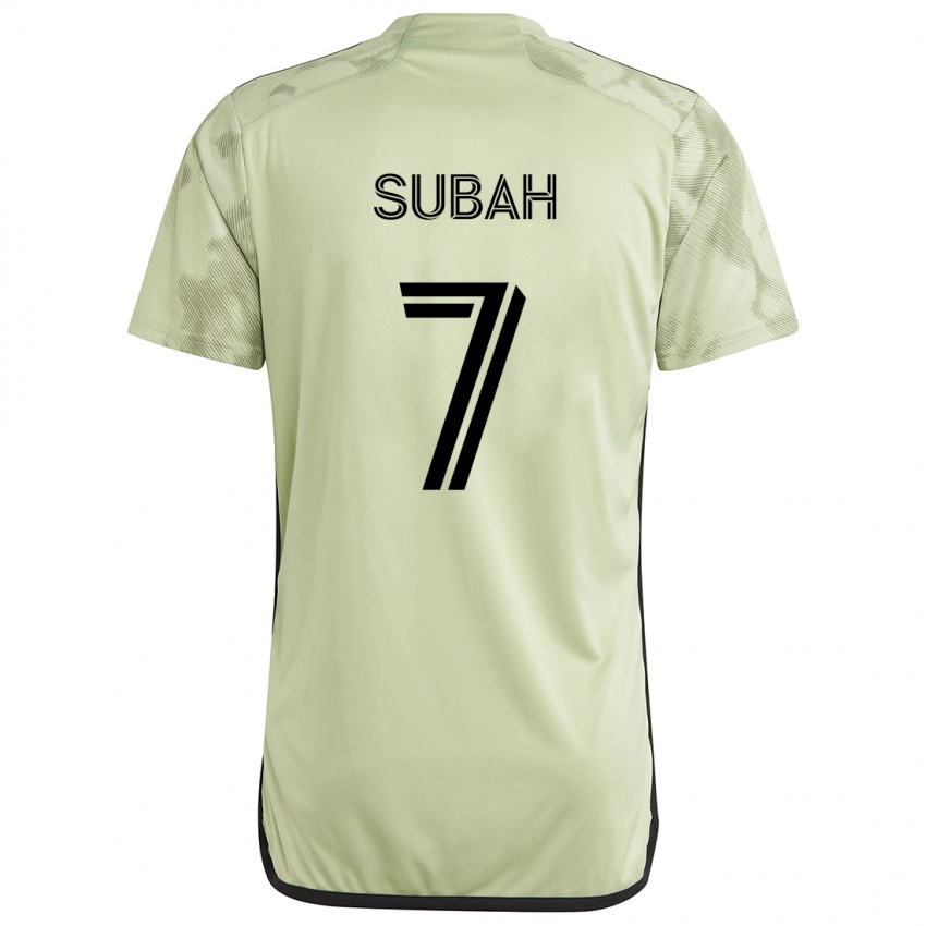 Niño Camiseta Yekeson Subah #7 Verde Claro 2ª Equipación 2024/25 La Camisa México