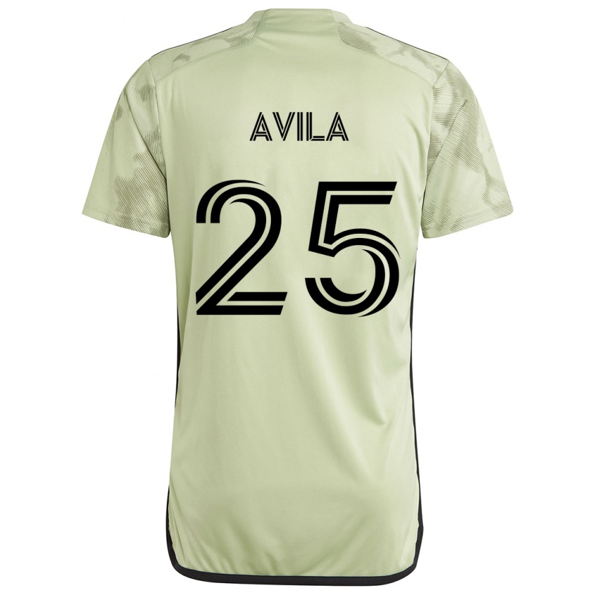 Niño Camiseta Armando Avila #25 Verde Claro 2ª Equipación 2024/25 La Camisa México