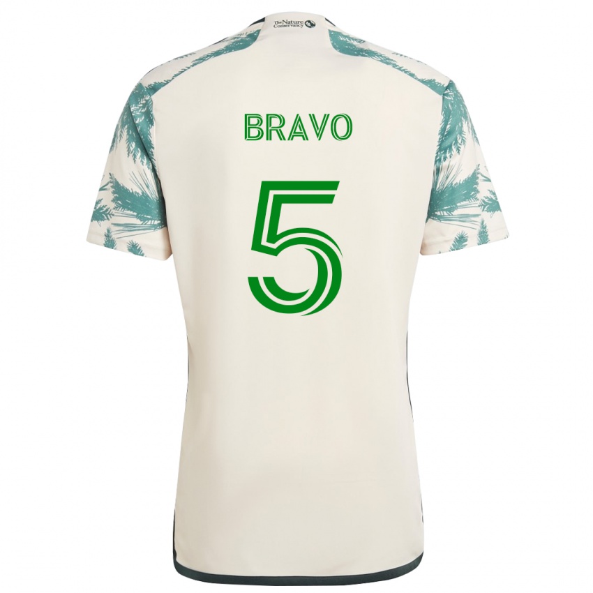 Niño Camiseta Claudio Bravo #5 Beige Marrón 2ª Equipación 2024/25 La Camisa México