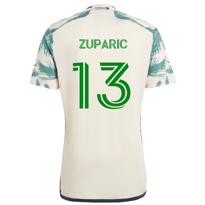 Niño Camiseta Dario Zuparic #13 Beige Marrón 2ª Equipación 2024/25 La Camisa México