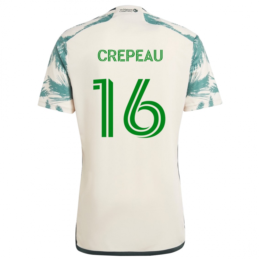 Niño Camiseta Maxime Crépeau #16 Beige Marrón 2ª Equipación 2024/25 La Camisa México