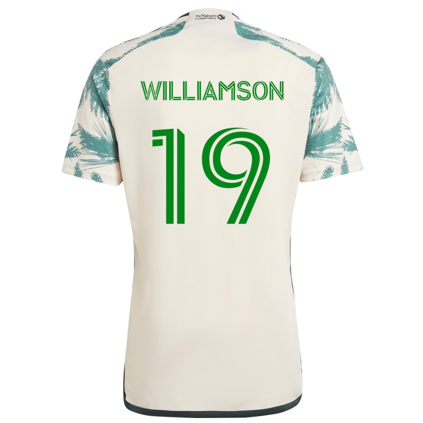 Niño Camiseta Eryk Williamson #19 Beige Marrón 2ª Equipación 2024/25 La Camisa México