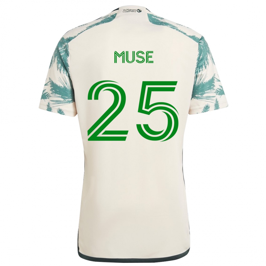 Niño Camiseta Trey Muse #25 Beige Marrón 2ª Equipación 2024/25 La Camisa México