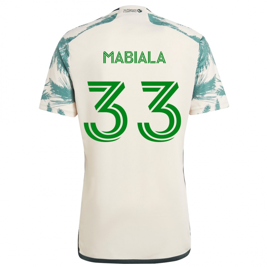 Niño Camiseta Larrys Mabiala #33 Beige Marrón 2ª Equipación 2024/25 La Camisa México