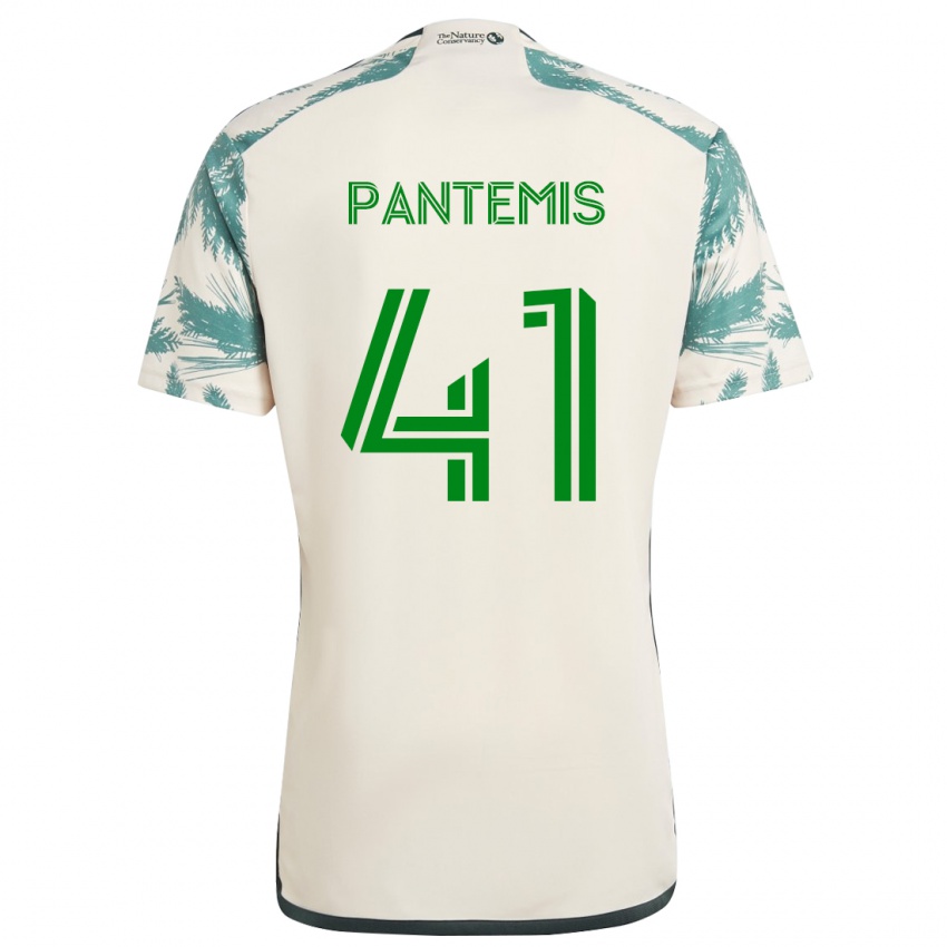 Niño Camiseta James Pantemis #41 Beige Marrón 2ª Equipación 2024/25 La Camisa México