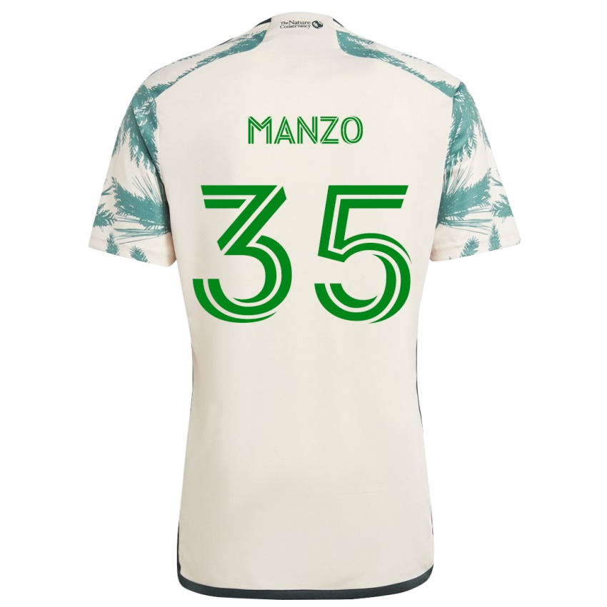 Niño Camiseta Alexis Manzo #35 Beige Marrón 2ª Equipación 2024/25 La Camisa México