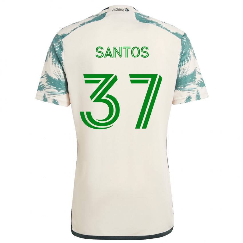 Niño Camiseta Noah Santos #37 Beige Marrón 2ª Equipación 2024/25 La Camisa México