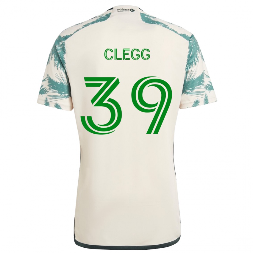 Niño Camiseta Tyler Clegg #39 Beige Marrón 2ª Equipación 2024/25 La Camisa México