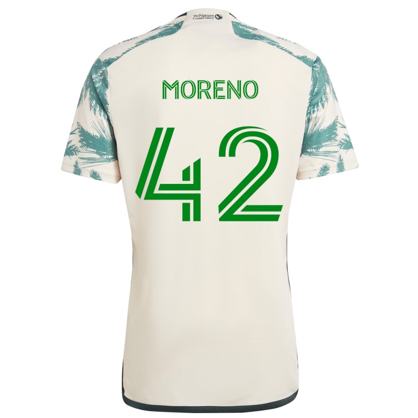 Niño Camiseta Alexis Moreno #42 Beige Marrón 2ª Equipación 2024/25 La Camisa México