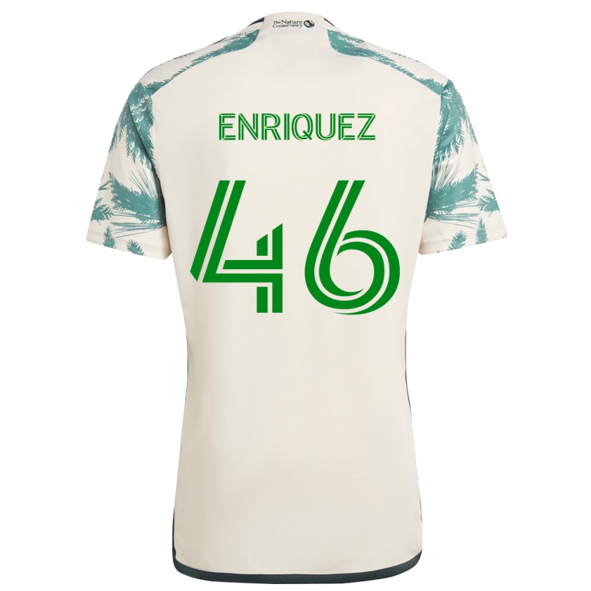 Niño Camiseta Victor Enriquez #46 Beige Marrón 2ª Equipación 2024/25 La Camisa México