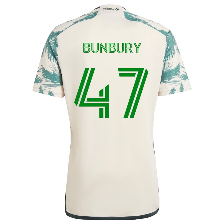 Niño Camiseta Mataeo Bunbury #47 Beige Marrón 2ª Equipación 2024/25 La Camisa México