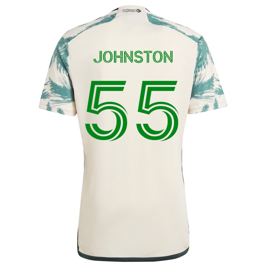 Niño Camiseta Malcolm Johnston #55 Beige Marrón 2ª Equipación 2024/25 La Camisa México