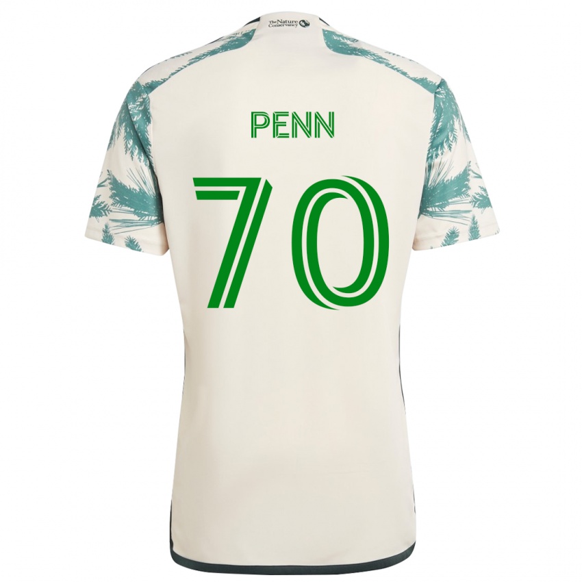 Niño Camiseta Josh Penn #70 Beige Marrón 2ª Equipación 2024/25 La Camisa México