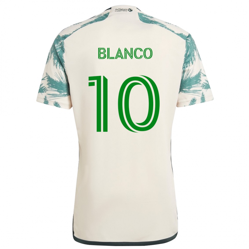 Niño Camiseta Sebastián Blanco #10 Beige Marrón 2ª Equipación 2024/25 La Camisa México