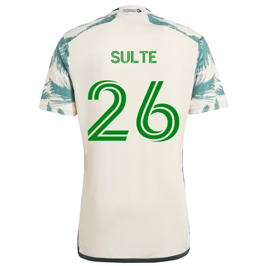 Niño Camiseta Hunter Sulte #26 Beige Marrón 2ª Equipación 2024/25 La Camisa México