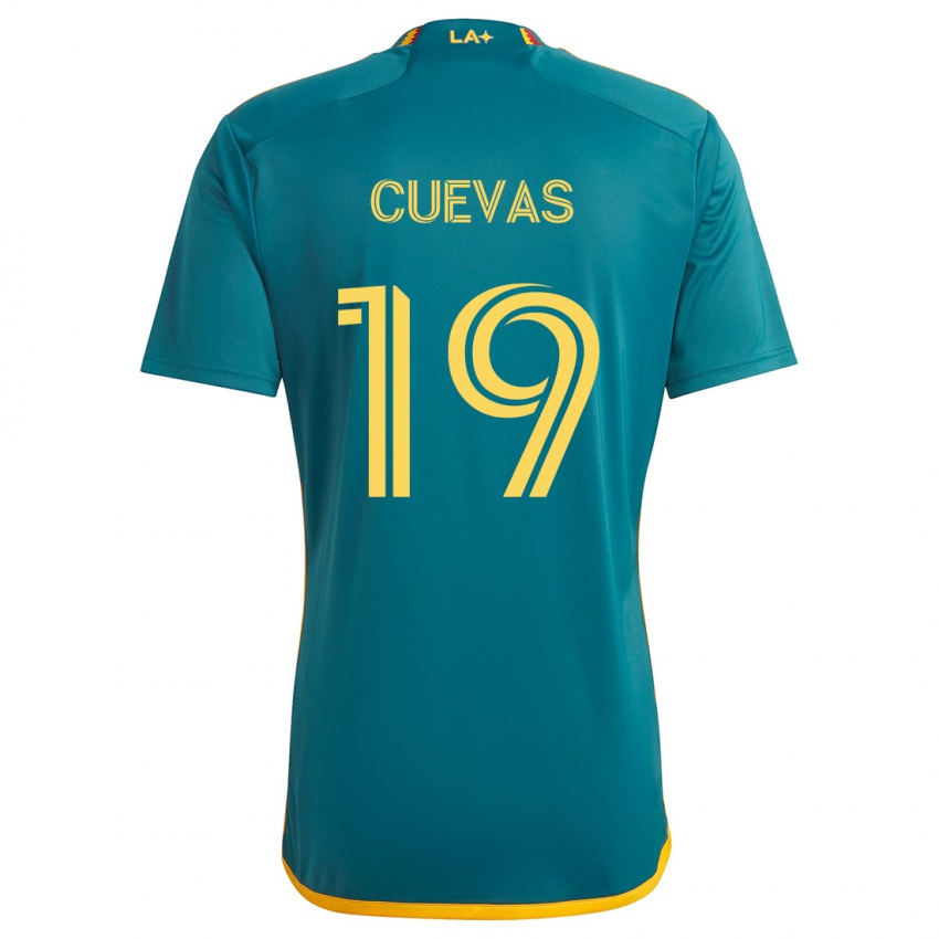 Niño Camiseta Mauricio Cuevas #19 Verde Amarillo 2ª Equipación 2024/25 La Camisa México