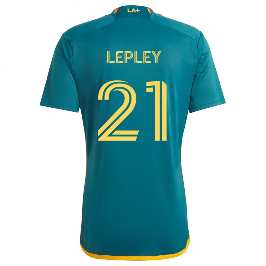 Niño Camiseta Tucker Lepley #21 Verde Amarillo 2ª Equipación 2024/25 La Camisa México