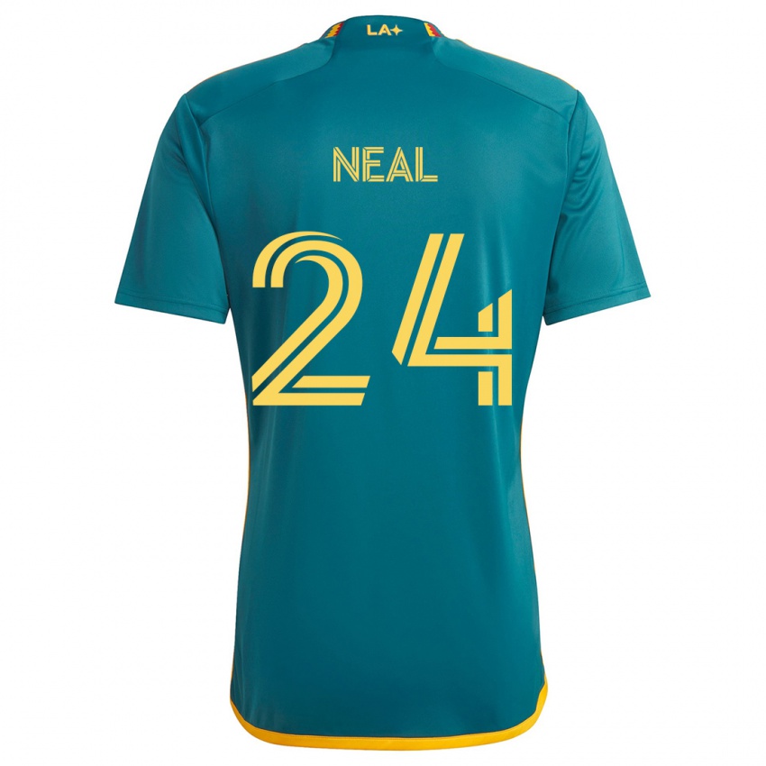 Niño Camiseta Jalen Neal #24 Verde Amarillo 2ª Equipación 2024/25 La Camisa México