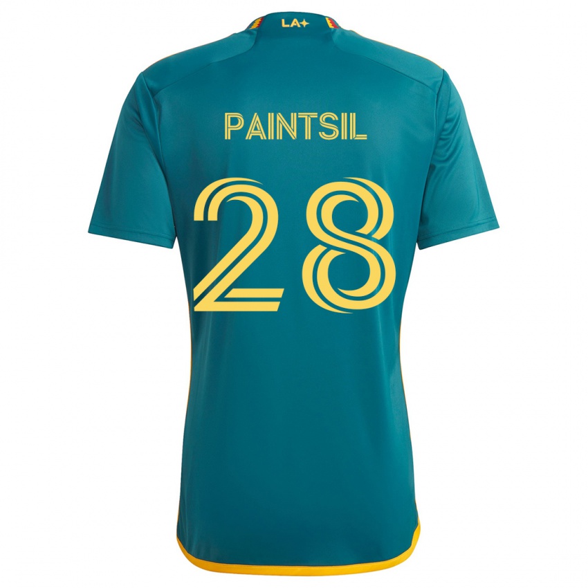 Niño Camiseta Joseph Paintsil #28 Verde Amarillo 2ª Equipación 2024/25 La Camisa México