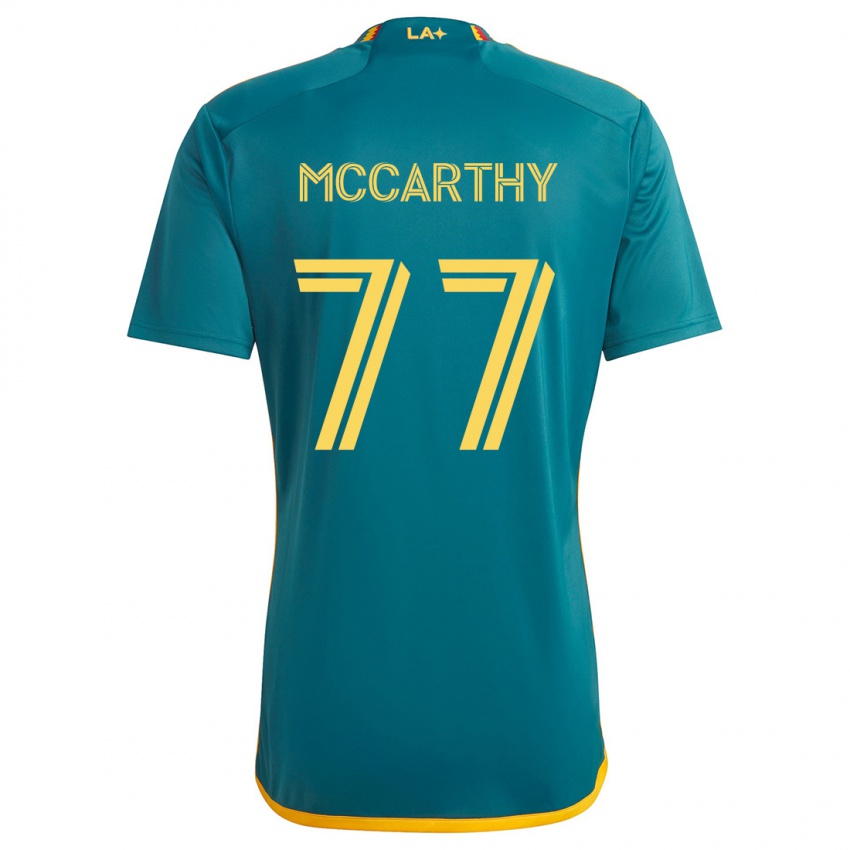 Niño Camiseta John Mccarthy #77 Verde Amarillo 2ª Equipación 2024/25 La Camisa México