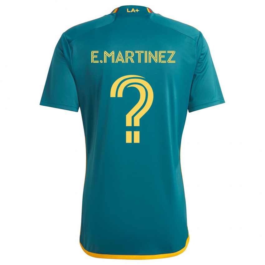 Niño Camiseta Enrique Martinez #0 Verde Amarillo 2ª Equipación 2024/25 La Camisa México