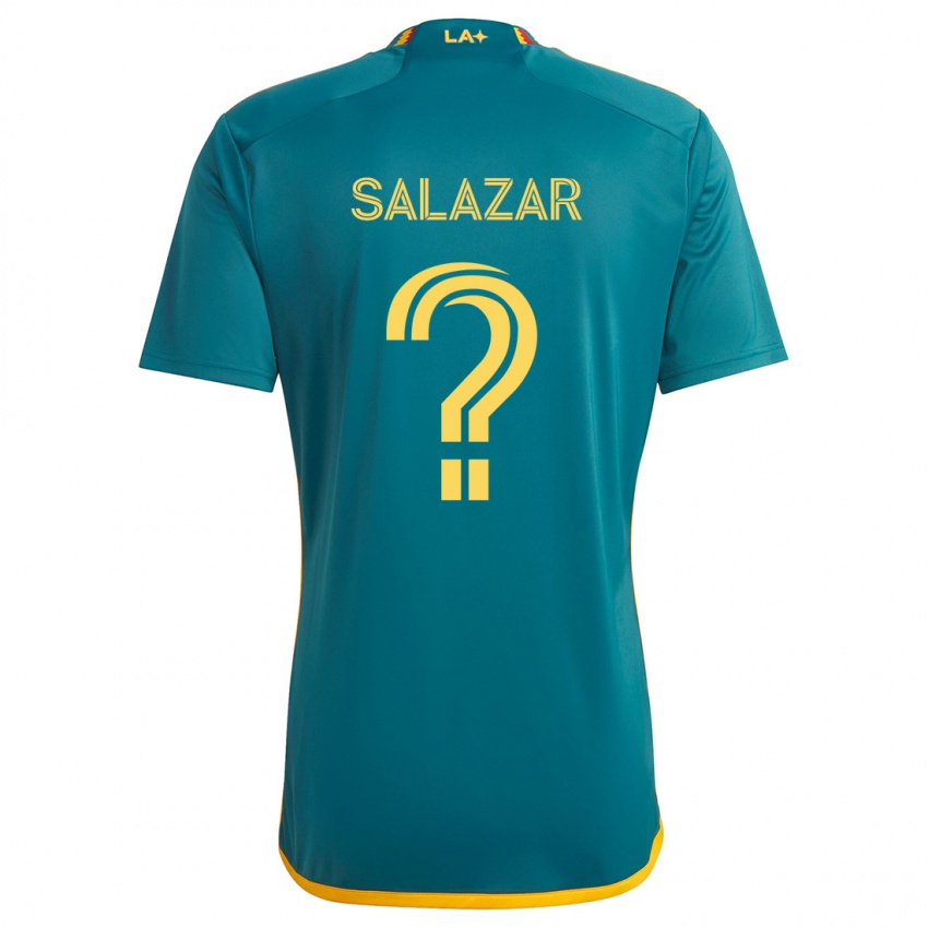 Niño Camiseta Enrique Salazar #0 Verde Amarillo 2ª Equipación 2024/25 La Camisa México