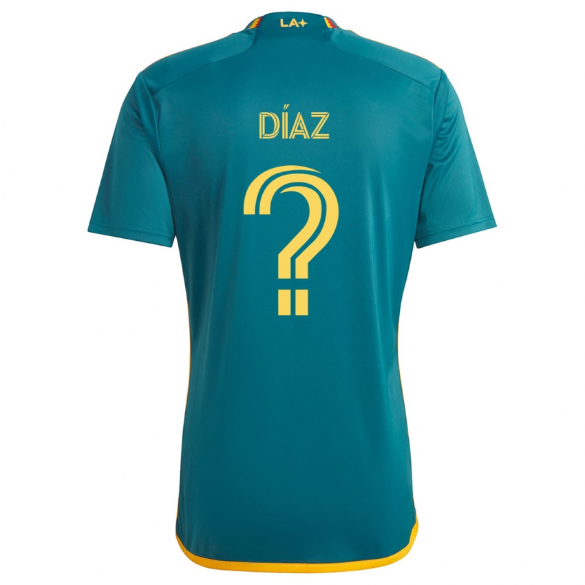 Niño Camiseta Carlos Díaz #0 Verde Amarillo 2ª Equipación 2024/25 La Camisa México