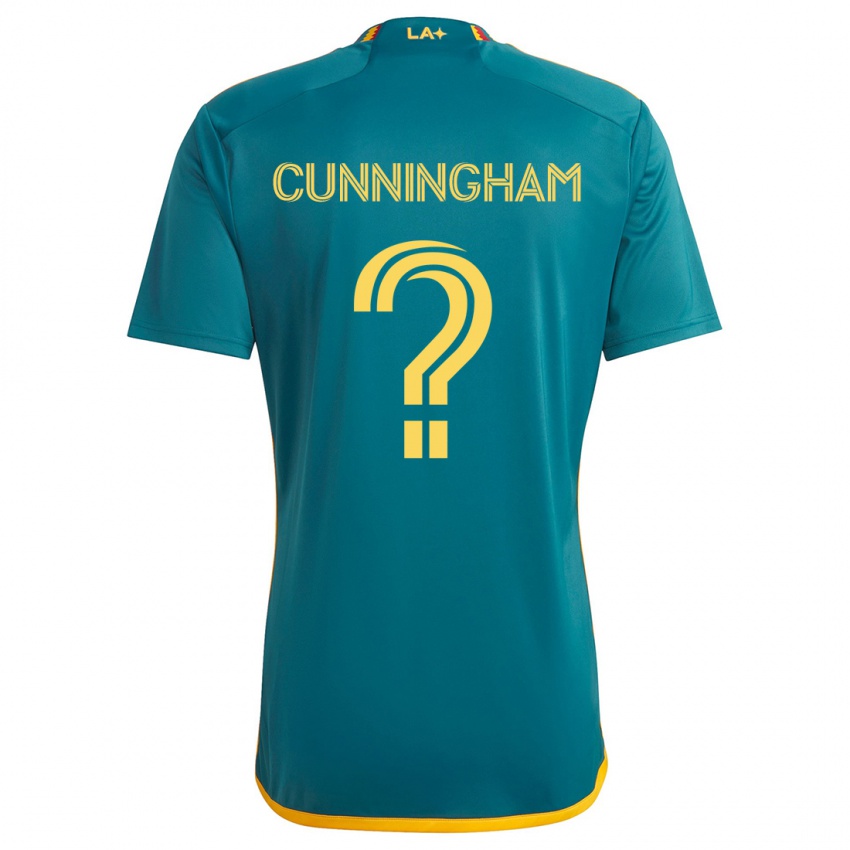 Niño Camiseta Joaquin Cunningham #0 Verde Amarillo 2ª Equipación 2024/25 La Camisa México