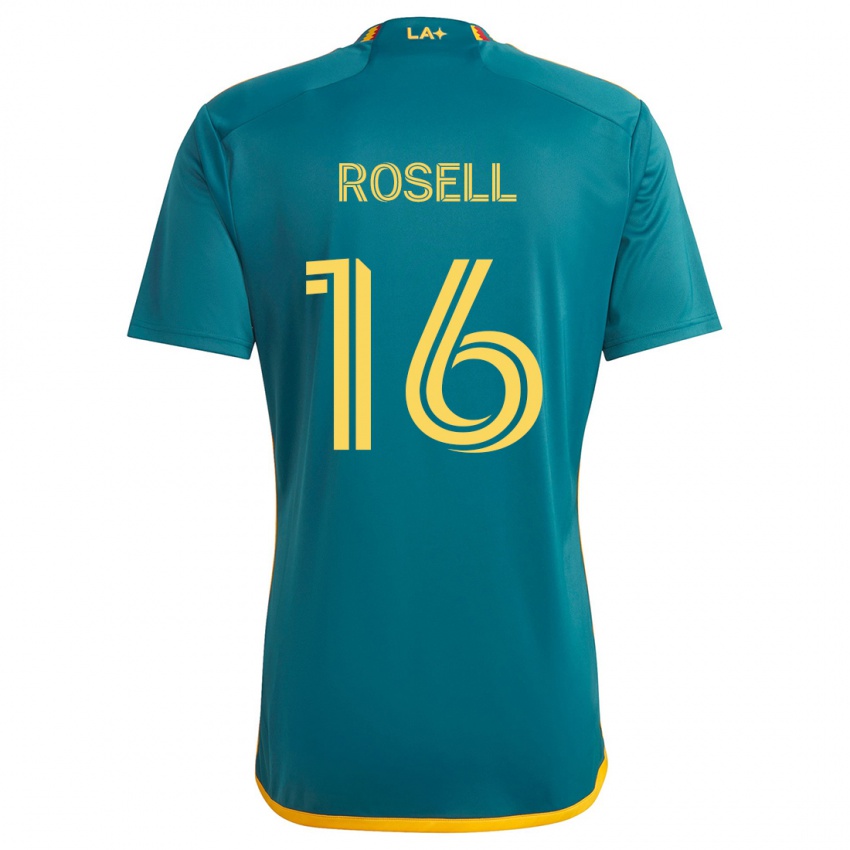 Niño Camiseta Uri Rosell #16 Verde Amarillo 2ª Equipación 2024/25 La Camisa México