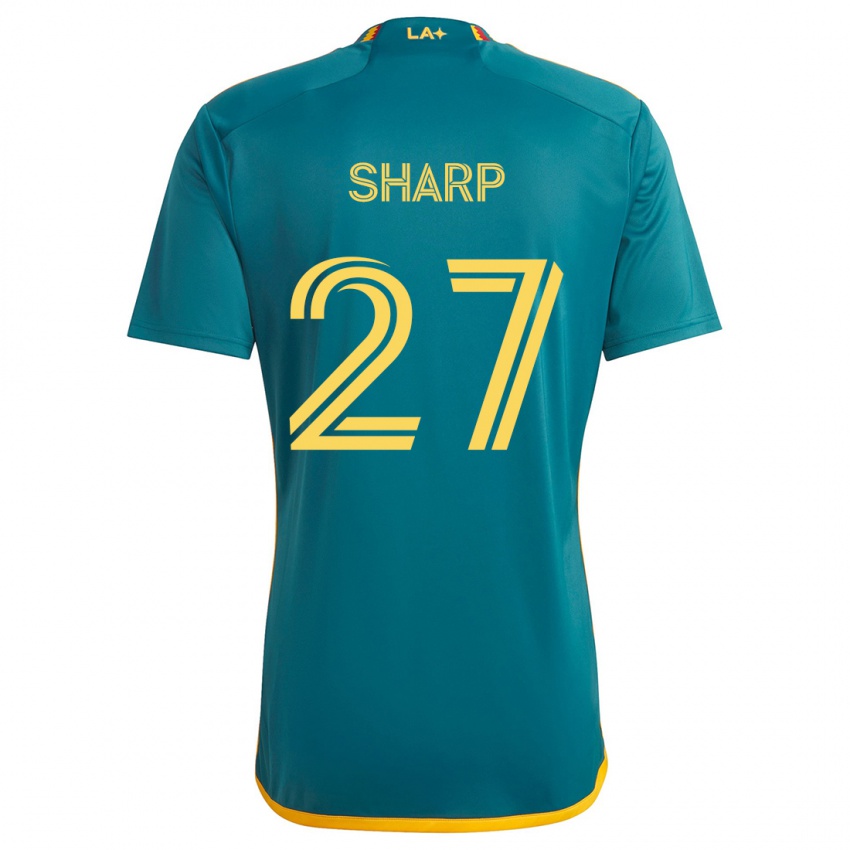 Niño Camiseta Billy Sharp #27 Verde Amarillo 2ª Equipación 2024/25 La Camisa México