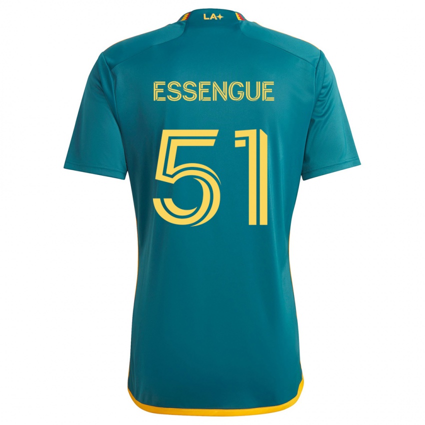 Niño Camiseta Ascel Essengue #51 Verde Amarillo 2ª Equipación 2024/25 La Camisa México