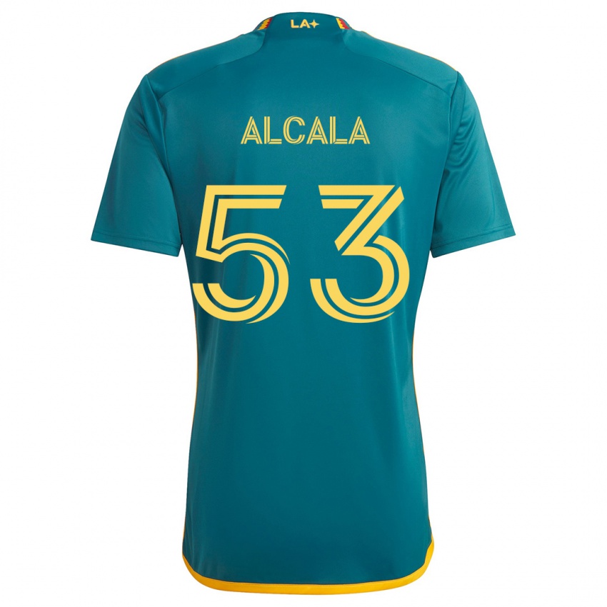 Niño Camiseta Álex Alcalá #53 Verde Amarillo 2ª Equipación 2024/25 La Camisa México