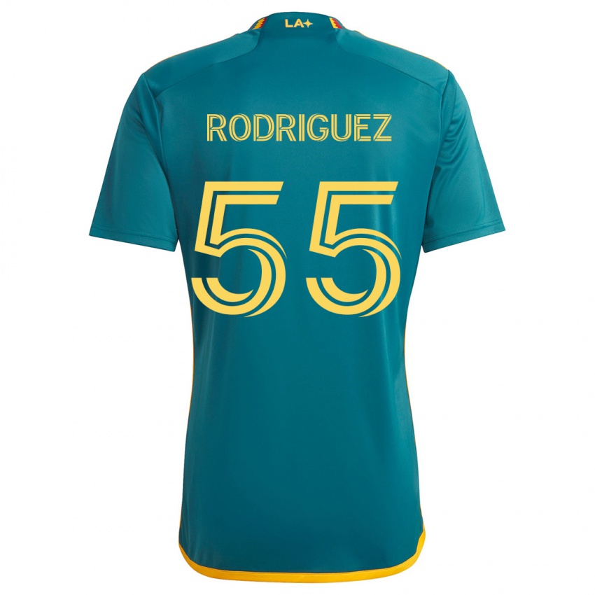 Niño Camiseta Diego Rodriguez #55 Verde Amarillo 2ª Equipación 2024/25 La Camisa México