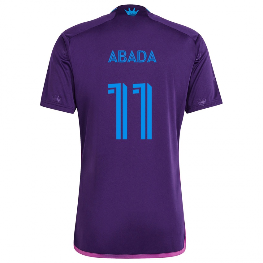 Niño Camiseta Liel Abada #11 Azul Morado 2ª Equipación 2024/25 La Camisa México