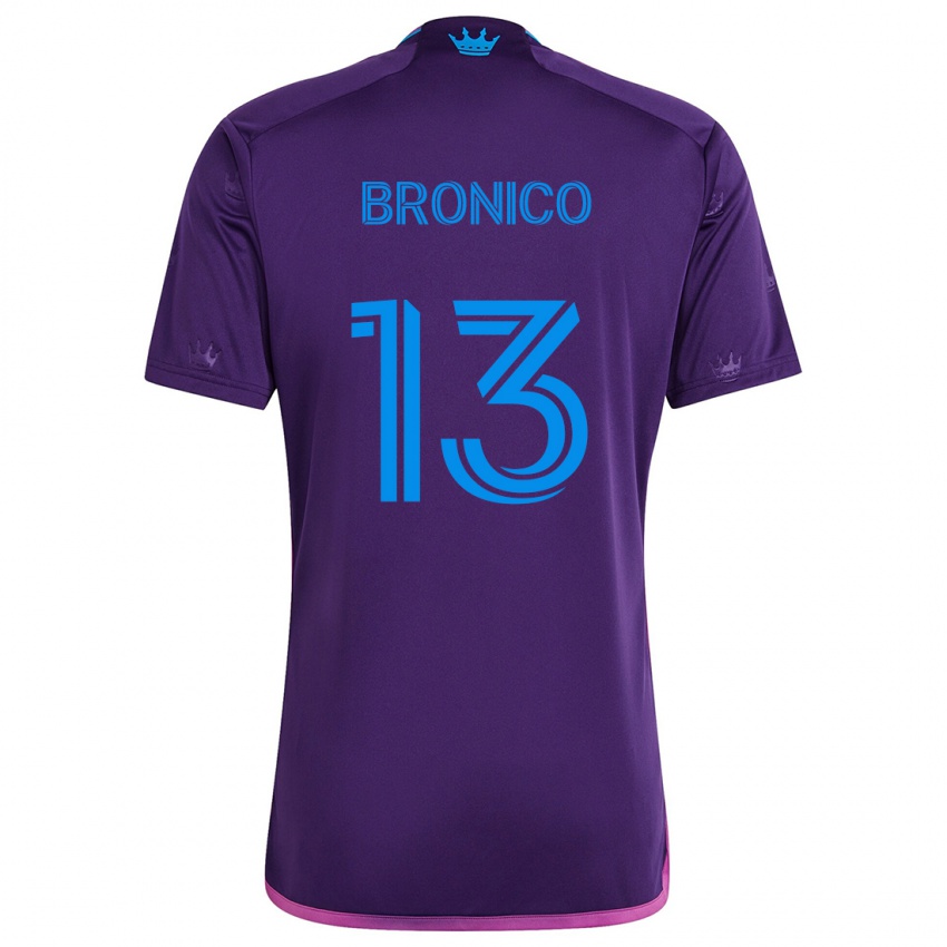 Niño Camiseta Brandt Bronico #13 Azul Morado 2ª Equipación 2024/25 La Camisa México