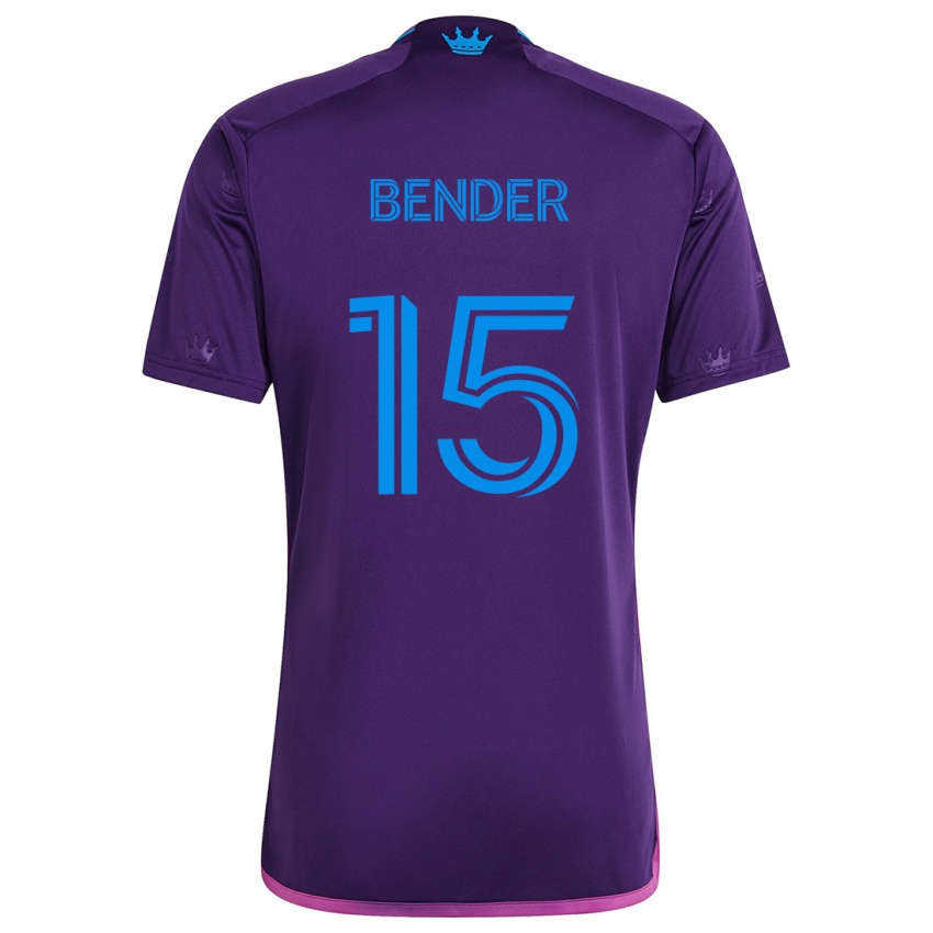 Niño Camiseta Ben Bender #15 Azul Morado 2ª Equipación 2024/25 La Camisa México