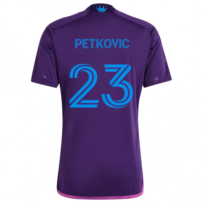 Niño Camiseta Nikola Petkovic #23 Azul Morado 2ª Equipación 2024/25 La Camisa México