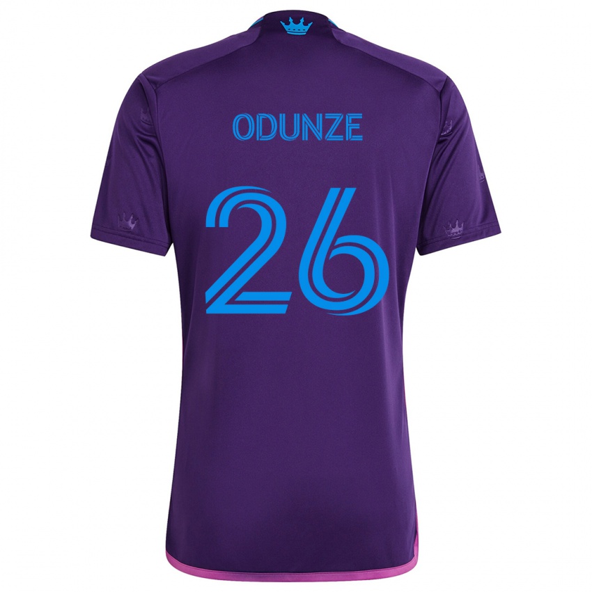 Niño Camiseta Chituru Odunze #26 Azul Morado 2ª Equipación 2024/25 La Camisa México