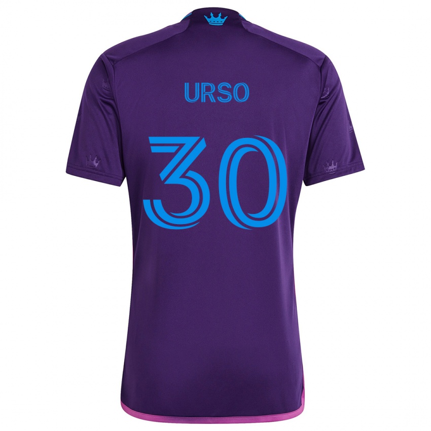 Niño Camiseta Júnior Urso #30 Azul Morado 2ª Equipación 2024/25 La Camisa México