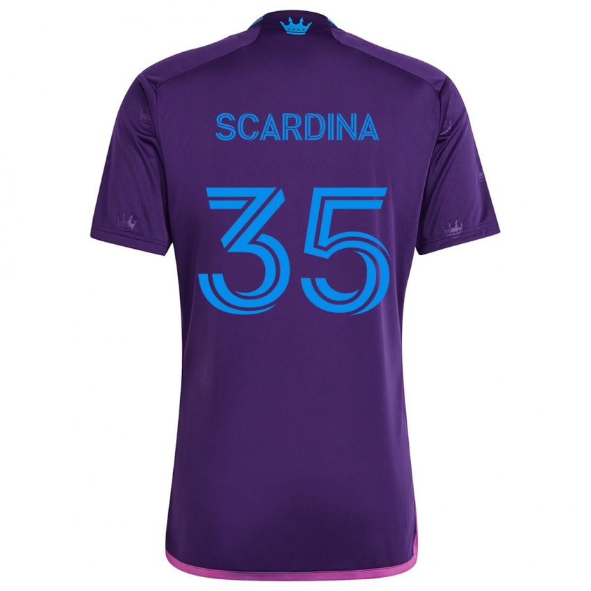 Niño Camiseta Nick Scardina #35 Azul Morado 2ª Equipación 2024/25 La Camisa México