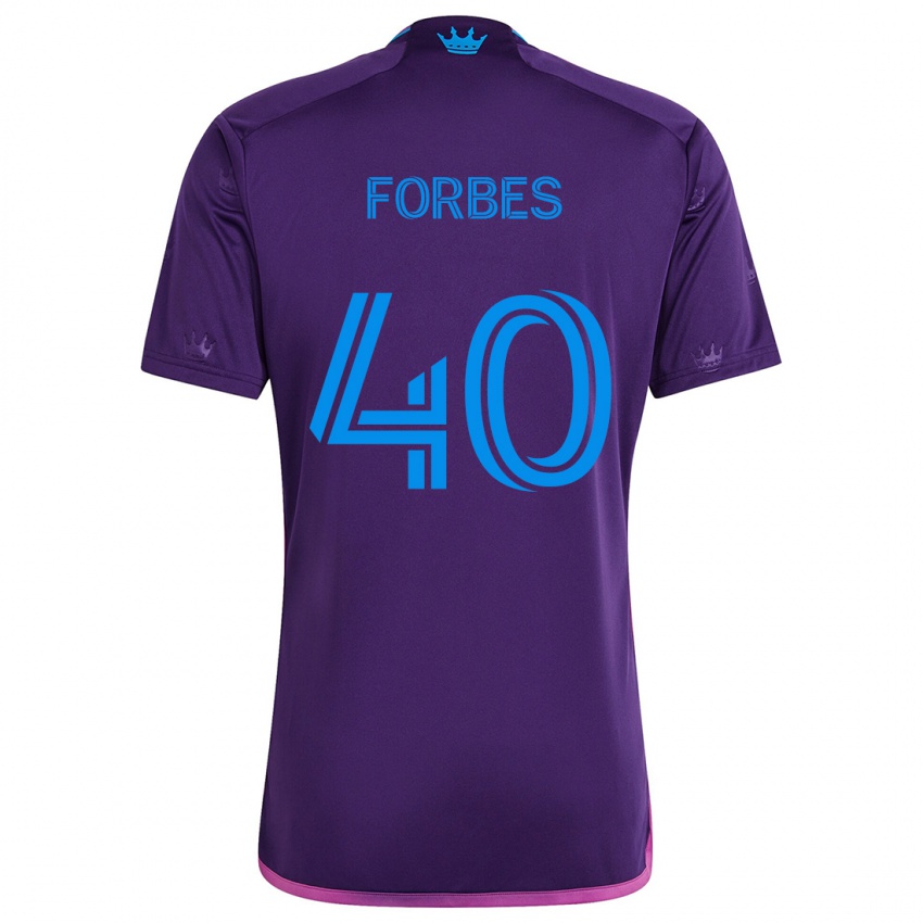 Niño Camiseta Jahlane Forbes #40 Azul Morado 2ª Equipación 2024/25 La Camisa México